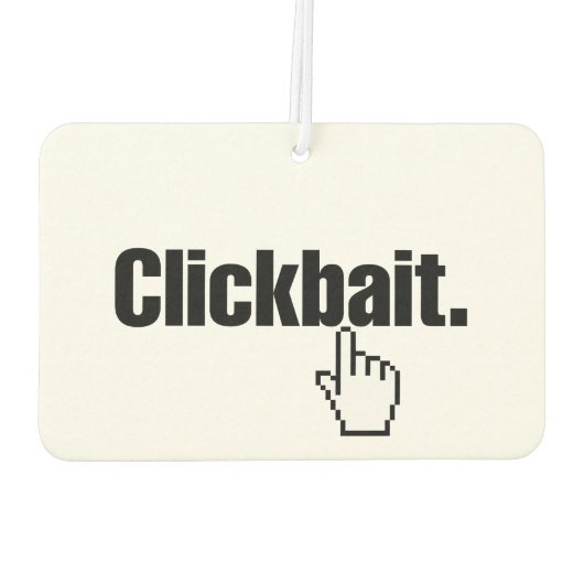 Clickbait. Autolufterfrischer (Rückseite)