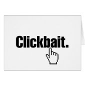 Clickbait. Grußkarte (Vorderseite (Horizontal))