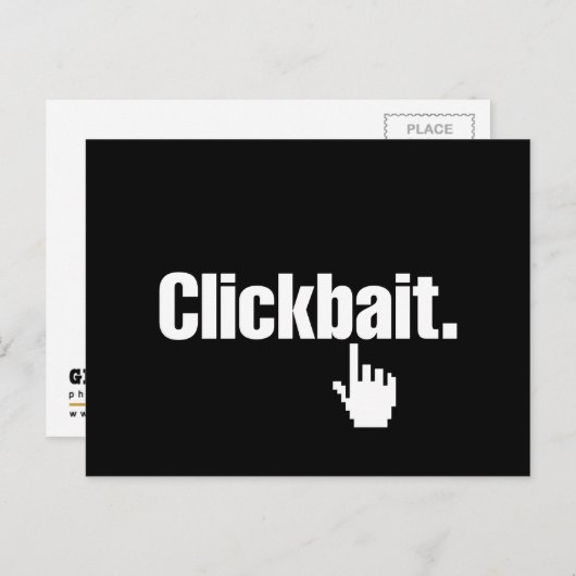 Clickbait. Postkarte (Vorne/Hinten)