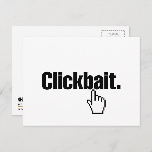 Clickbait. Postkarte (Vorne/Hinten)
