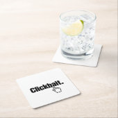 Clickbait. Rechteckiger Pappuntersetzer (Vor Ort)