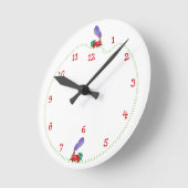 Clickety Clack Train Time Runde Wanduhr (Winkel)