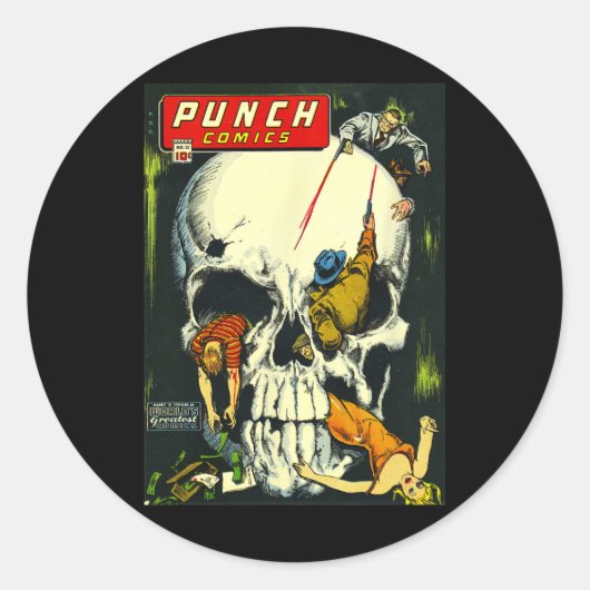 Clickmonster Poster Horror Comic Book Runder Aufkleber (Vorderseite)