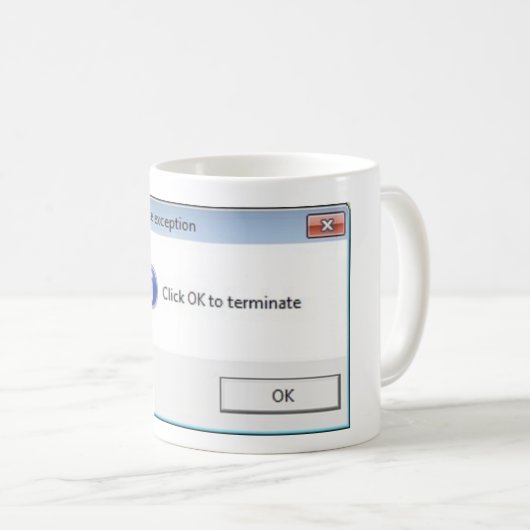 ClickOKtoTerminate Kaffeetasse (VorderseiteRechts)