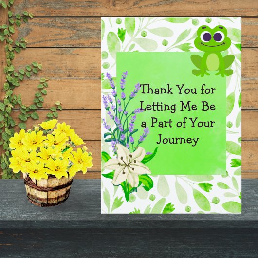 Client Appreciation Note – Green Pastel Floral Dankeskarte