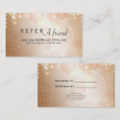 Client-Karte für Tan Coral & Cream Glamour Empfehlungskarte (Vorne/Hinten)