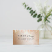 Client-Karte für Tan Coral & Cream Glamour Empfehlungskarte (Stehend Vorderseite)