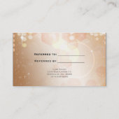 Client-Karte für Tan Coral & Cream Glamour Empfehlungskarte (Rückseite)