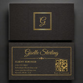 Client Services Monogrammed QR Code Visitenkarte