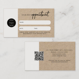 Client-Termin-Karten-QR-Code-Geschäftslogo Visitenkarte