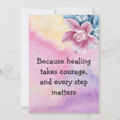 Client Thank You Card from Your Therapist – Custom Dankeskarte (Rückseite)