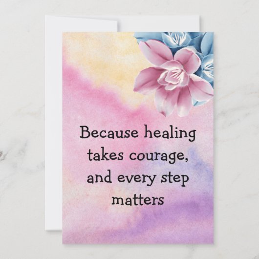 Client Thank You Card from Your Therapist – Custom Dankeskarte (Rückseite)