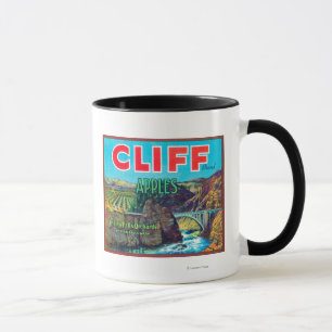 Cliff Apple Label - Chelan Falls, WA Tasse