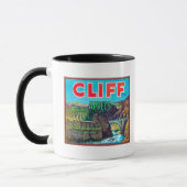 Cliff Apple Label - Chelan Falls, WA Tasse (Links)