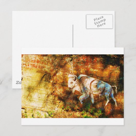 Cliff Art Postkarte (Vorne/Hinten)