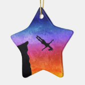 Cliff Dive Unicorn Keramikornament (Links)