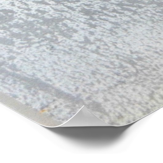 'Cliff' Graue und gelbe Abstrakte Kunst Poster dru (Ecke)