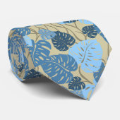 Cliff Hanger Hawaiian Monstera Leaf 2-seitige Prin Krawatte (Gerollt)