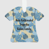 Cliff Hanger Hawaiian Monstera Leaf Aloha Shirt Ornament (Rückseite)