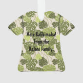 Cliff Hanger Hawaiian Monstera Leaf Aloha Shirt Ornament (Rückseite)