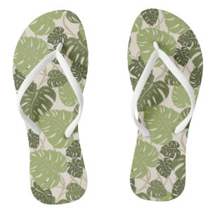 Cliff Hanger Hawaiian Monstera Leaf Badesandalen
