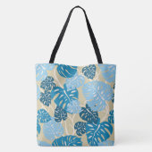 Cliff Hanger Hawaiian Monstera Leaf Beach Bag Tasche (Rückseite)