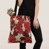 Cliff Hanger Hawaiian Monstera Leaf Beach Bag Tasche (Von Nahem)