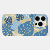Cliff Hanger Hawaiian Monstera Leaf Blue Case-Mate iPhone Hülle (Rückseite (Horizontal))
