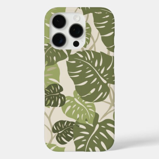 Cliff Hanger Hawaiian Monstera Leaf Green Case-Mate iPhone Hülle (Rückseite)
