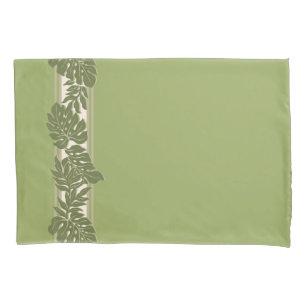 Cliff Hanger Hawaiian Monstera Leaf Green Kissenbezug