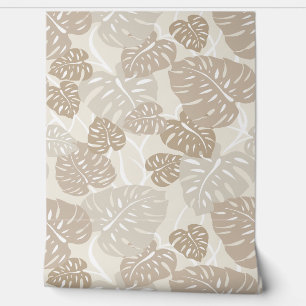 Cliff Hanger Hawaiian Monstera Leaf - Natur Tapete