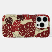 Cliff Hanger Hawaiian Monstera Leaf Red Case-Mate iPhone Hülle (Rückseite (Horizontal))