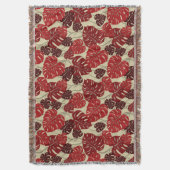 Cliff Hanger Hawaiian Monstera Leaf Throw Blanket Decke (Vorderseite Vertikal)