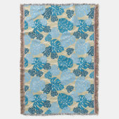 Cliff Hanger Hawaiian Monstera Leaf Throw Blanket Decke (Vorderseite Vertikal)