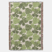 Cliff Hanger Hawaiian Monstera Leaf Throw Blanket Decke (Vorderseite Vertikal)