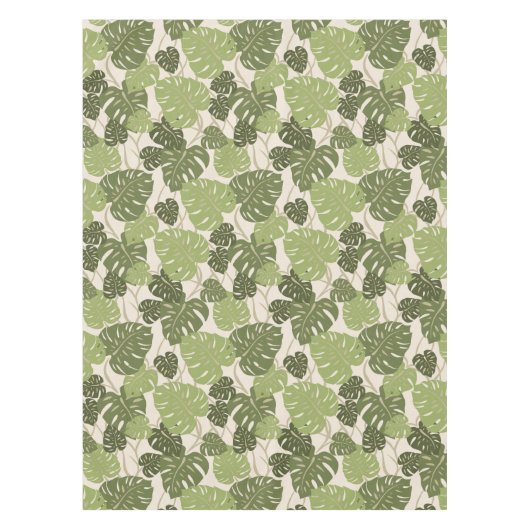Cliff Hanger Hawaiian Monstera Leaf Tischdecke (Vorderseite)