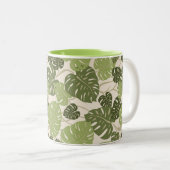 Cliff Hanger Hawaiian Monstera Leaf Zweifarbige Tasse (VorderseiteRechts)
