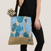 Cliff Hanger Hawaiian Monstera Monogram Beach Bag Tasche (Von Nahem)
