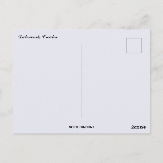 Cliff in Dubrovnik Croatia Postkarte (Rückseite)