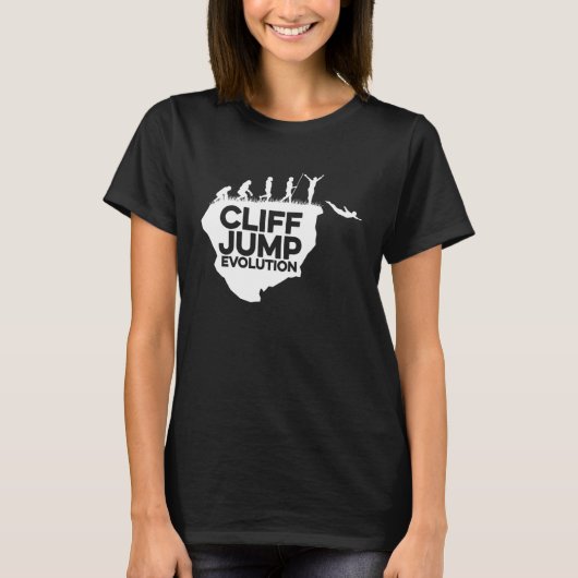Cliff Jumping Evolution Graphic Cliff Jumper Tombs T-Shirt (Vorderseite)