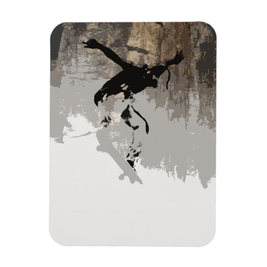Cliff Jumping - Skateboarder Magnet (Vertikal)