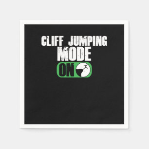 Cliff Jumpmodus auf Cliff Jump Cliff Diving Gift Serviette