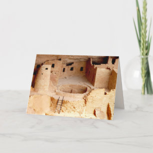 Cliff Palace Kiva Closeup Leere Grußkarte Karte