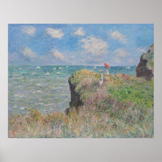 Cliff Walk bei Pourville Monet Poster (Vorne)