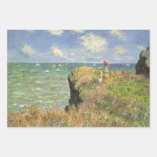 Cliff Walk in Pourville von Claude Monet Geschenkpapier Set (Vorderseite)