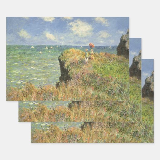 Cliff Walk in Pourville von Claude Monet Geschenkpapier Set (Set)