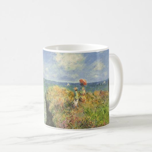 Cliff Walk in Pourville von Claude Monet Kaffeetasse (VorderseiteRechts)