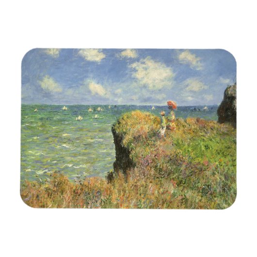 Cliff Walk in Pourville von Claude Monet Magnet (Horizontal)