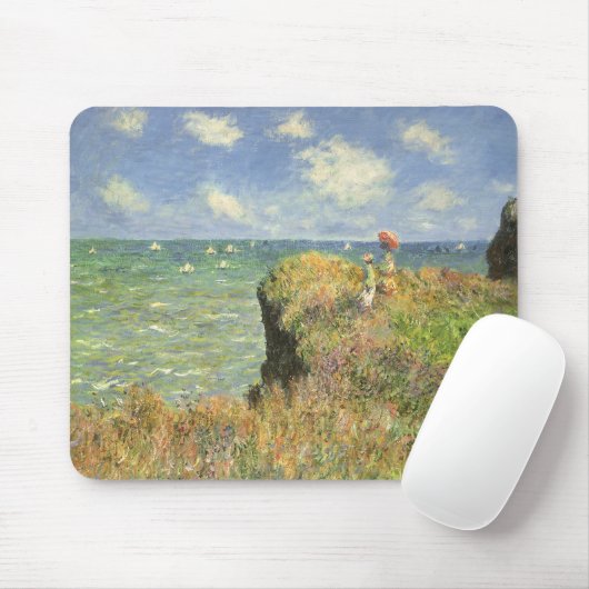 Cliff Walk in Pourville von Claude Monet Mousepad (Mit Mouse)