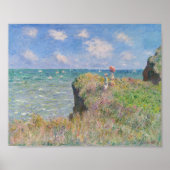 Cliff Walk in Pourville von Claude Monet Poster (Vorne)